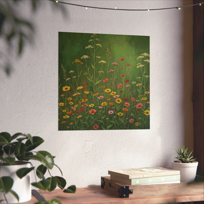 Vintage Wildflowers Poster