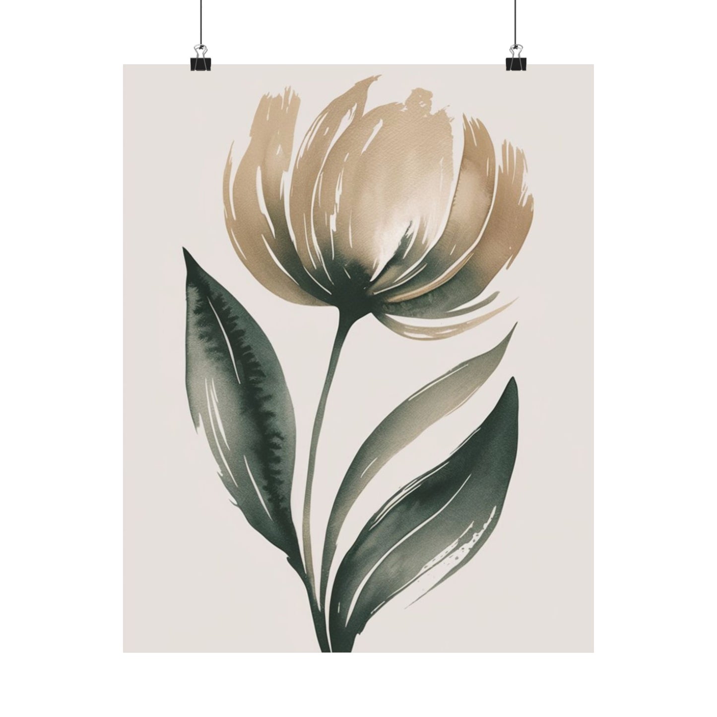 Téléchargement numérique : affiche florale élégante et mate, art mural minimaliste, décoration d'intérieur, cadeau pour elle, art mural de bureau, art inspiré de la nature
