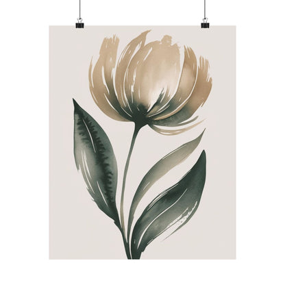 Téléchargement numérique : affiche florale élégante et mate, art mural minimaliste, décoration d'intérieur, cadeau pour elle, art mural de bureau, art inspiré de la nature