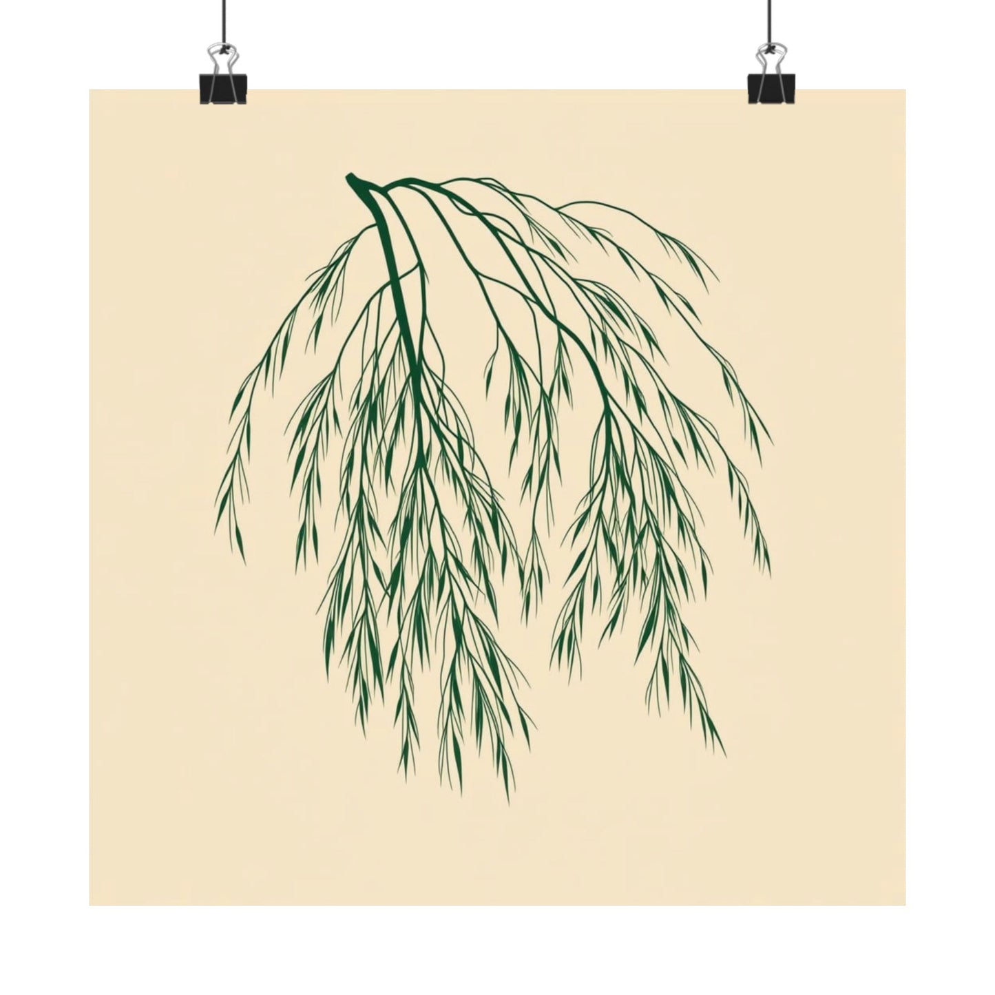 Poster - Willow Leaves Design