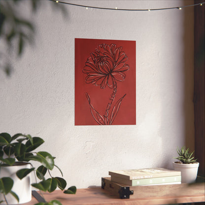 Vertical Poster - Artistic Floral Modern Wall Art Decor