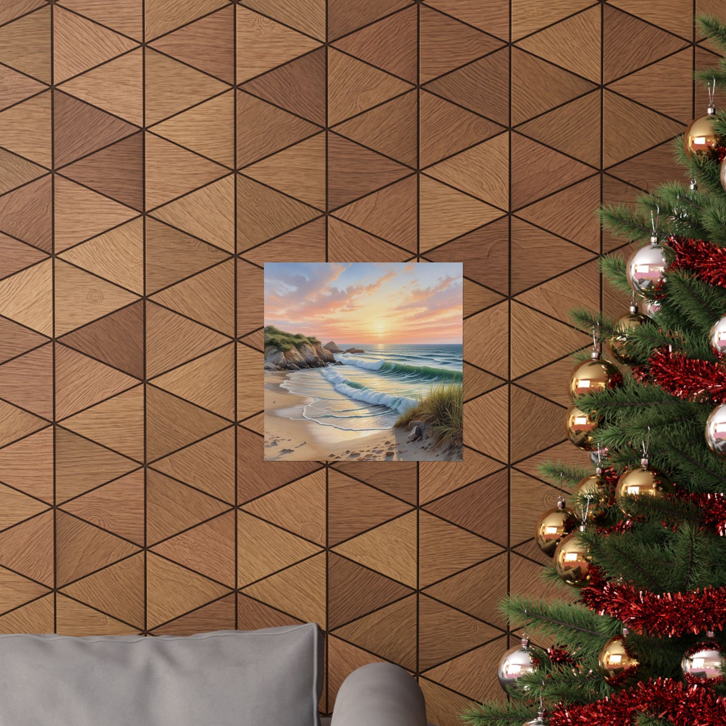 Décoration murale coucher de soleil côtier, affiches mates pour les amoureux de la plage, décoration intérieure, cadeau pour les passionnés de nature, décoration de maison de plage, impression panoramique