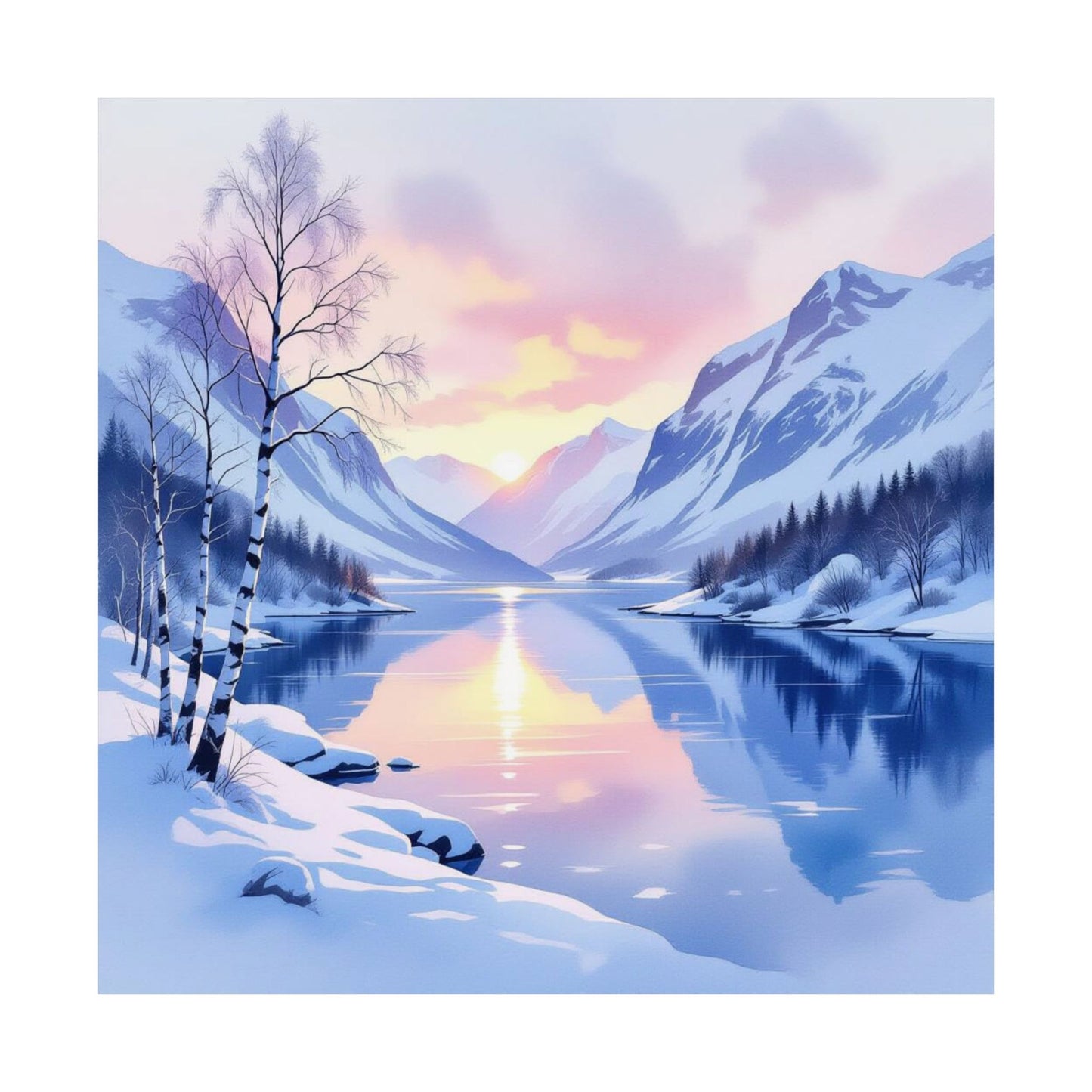 Digital download Posters - Landscape Norwegian Fjords