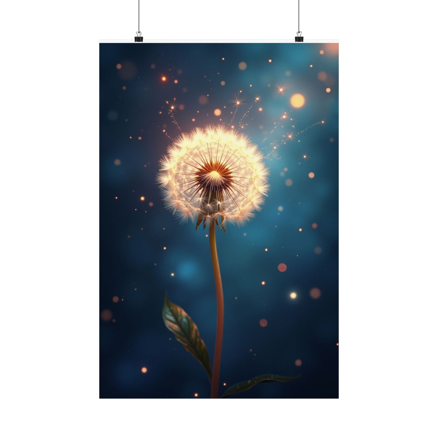 Digital download Dandelion Dream Matte Poster, Inspirational Wall Art, Home Decor, Nature Print, Gift for Her, Boho Wall Art