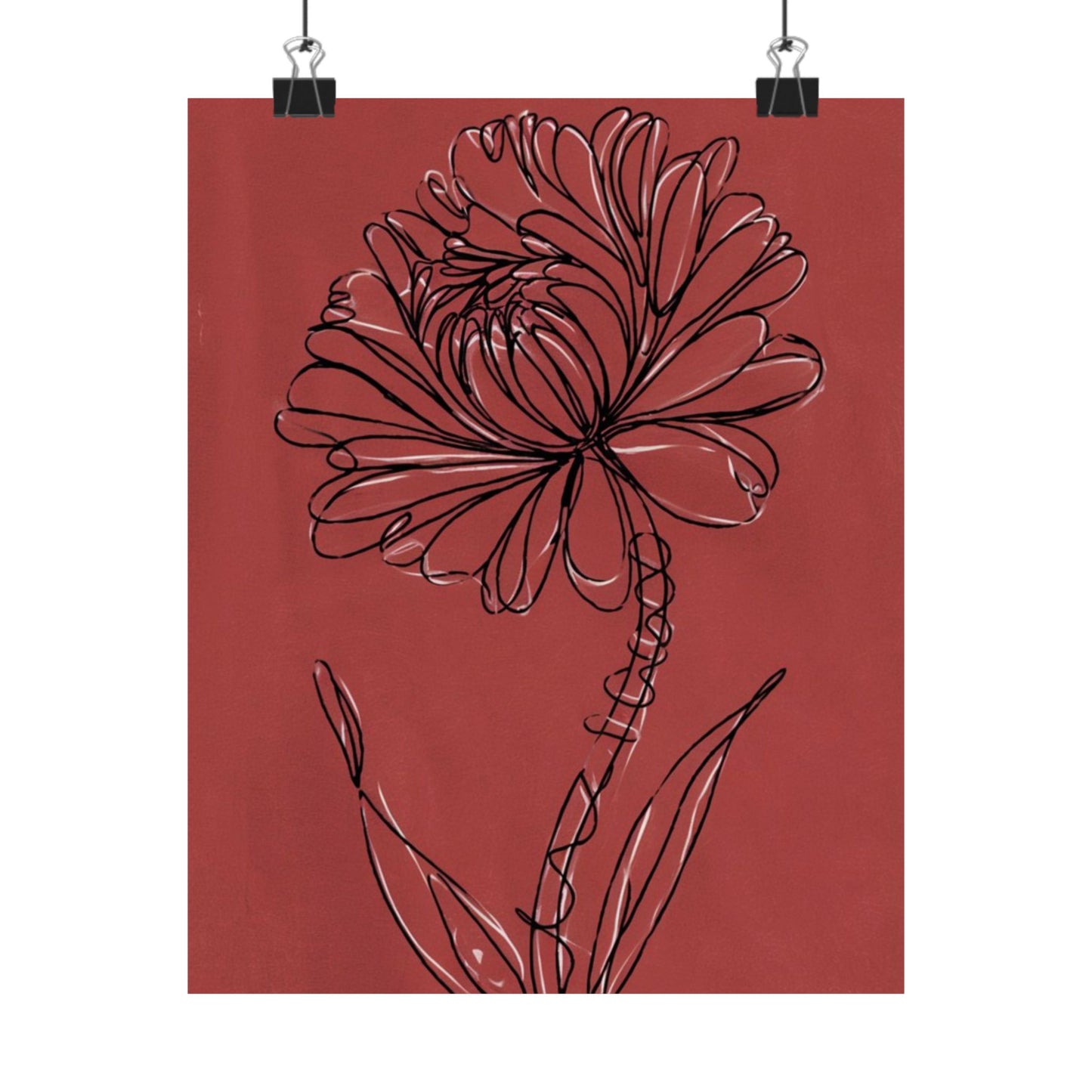 Vertical Poster - Artistic Floral Modern Wall Art Decor