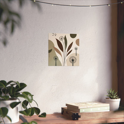 Póster mate, decoración de pared, ambiente natural, diseño de interiores modernos, estética bohemia, arte de pared bohemia, regalo para amantes de las plantas.