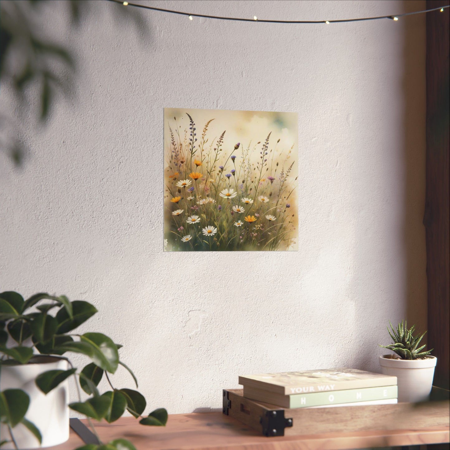 Descarga digital: Póster de naturaleza serena, arte mural floral, decoración de olivar, impresión botánica, estética del hogar, decoración de sala de estar.