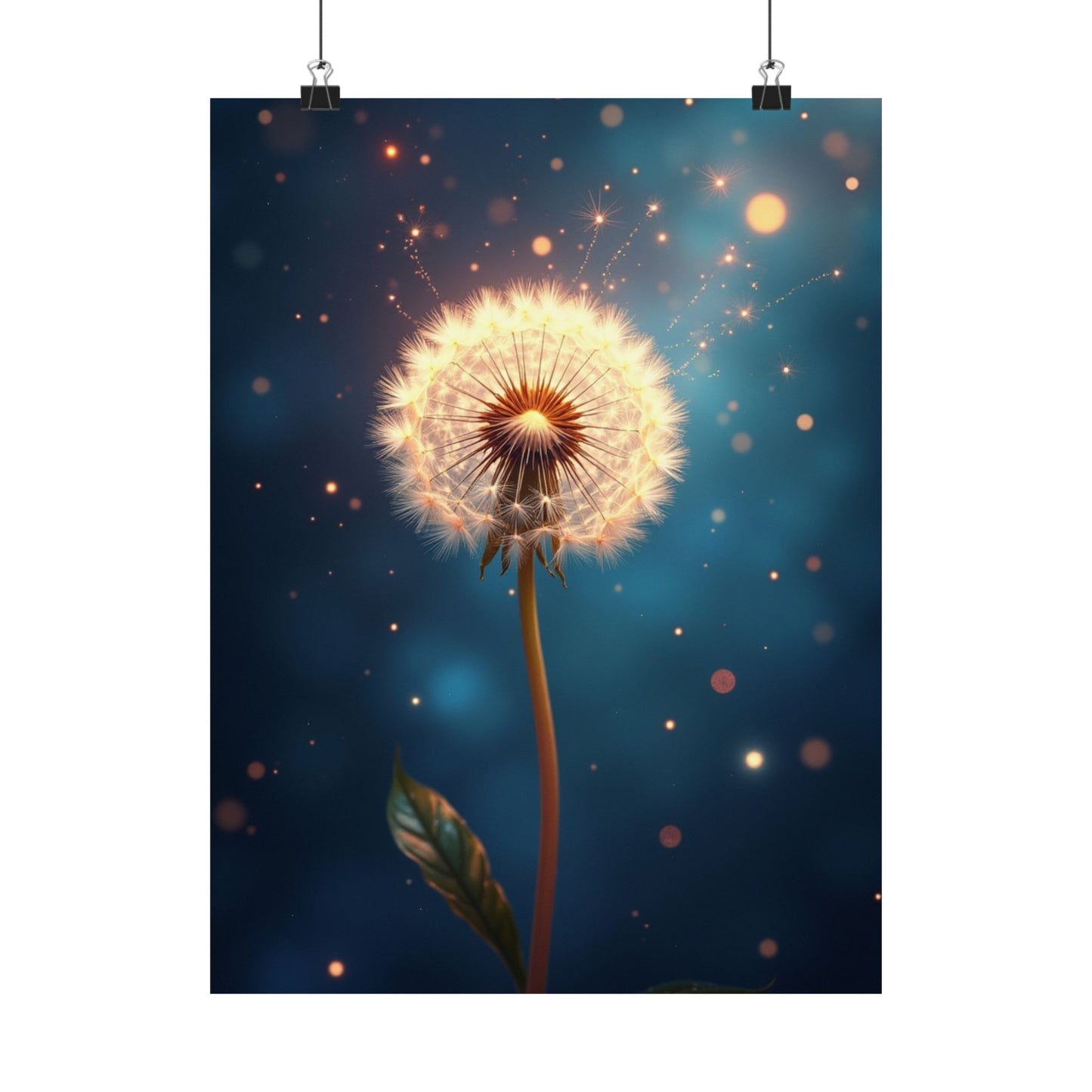 Digital download Dandelion Dream Matte Poster, Inspirational Wall Art, Home Decor, Nature Print, Gift for Her, Boho Wall Art