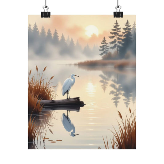 Vertical Posters - Nature-Inspired Tranquil Landscape Art Wall Decor