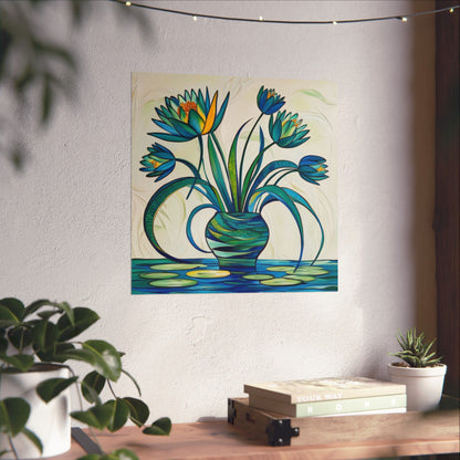 Pósteres florales vibrantes, decoración moderna para el hogar, arte mural floral, impresiones inspiradas en la naturaleza, regalo para amantes del arte, estilo Matisse