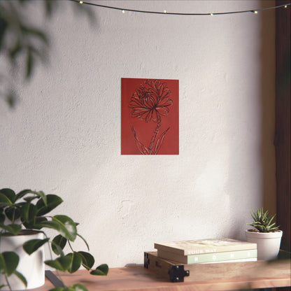 Vertical Poster - Artistic Floral Modern Wall Art Decor