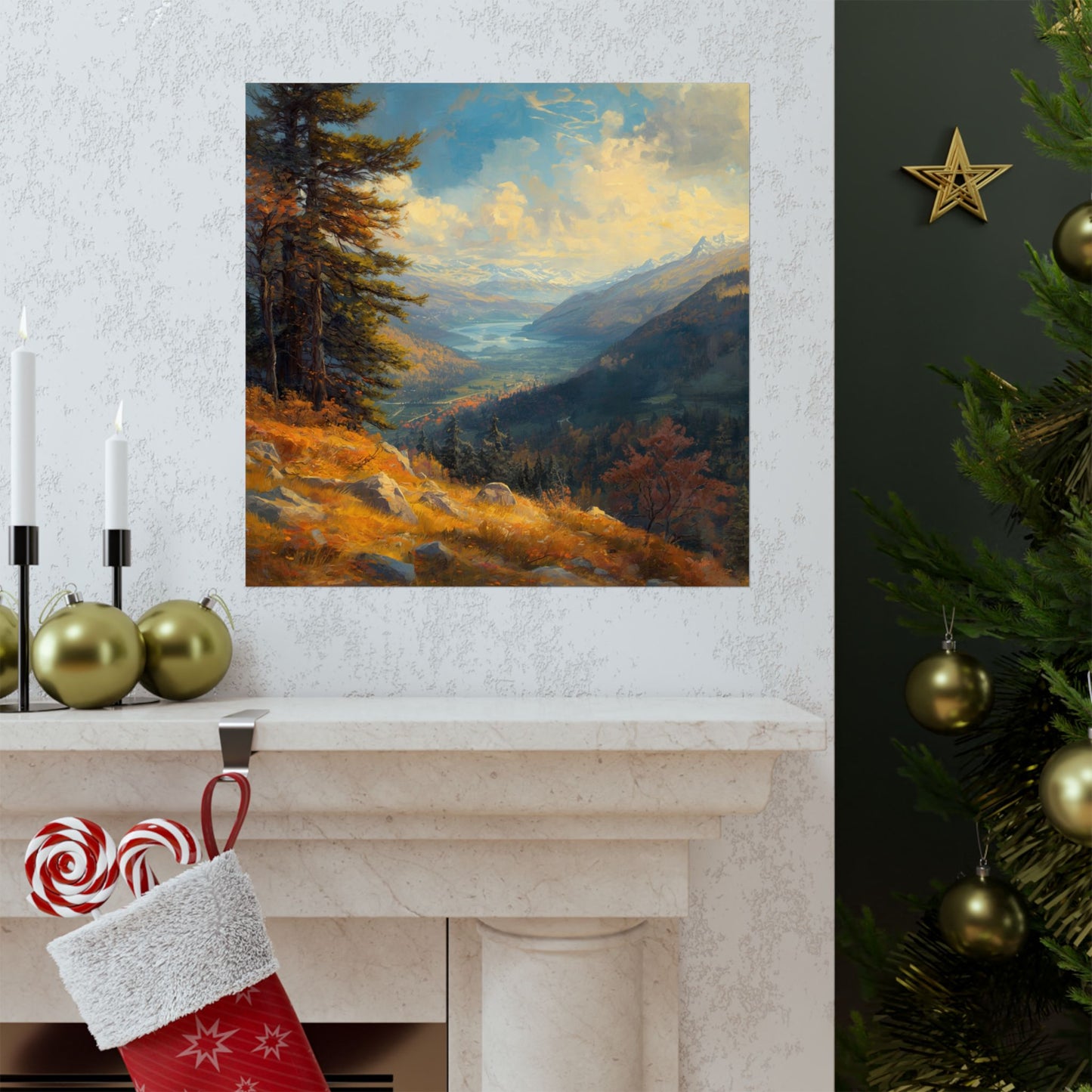 Posters - Scenic Mountain Valley Landscape