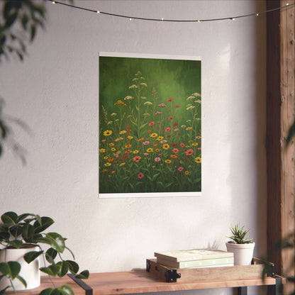 Vintage Wildflowers Poster