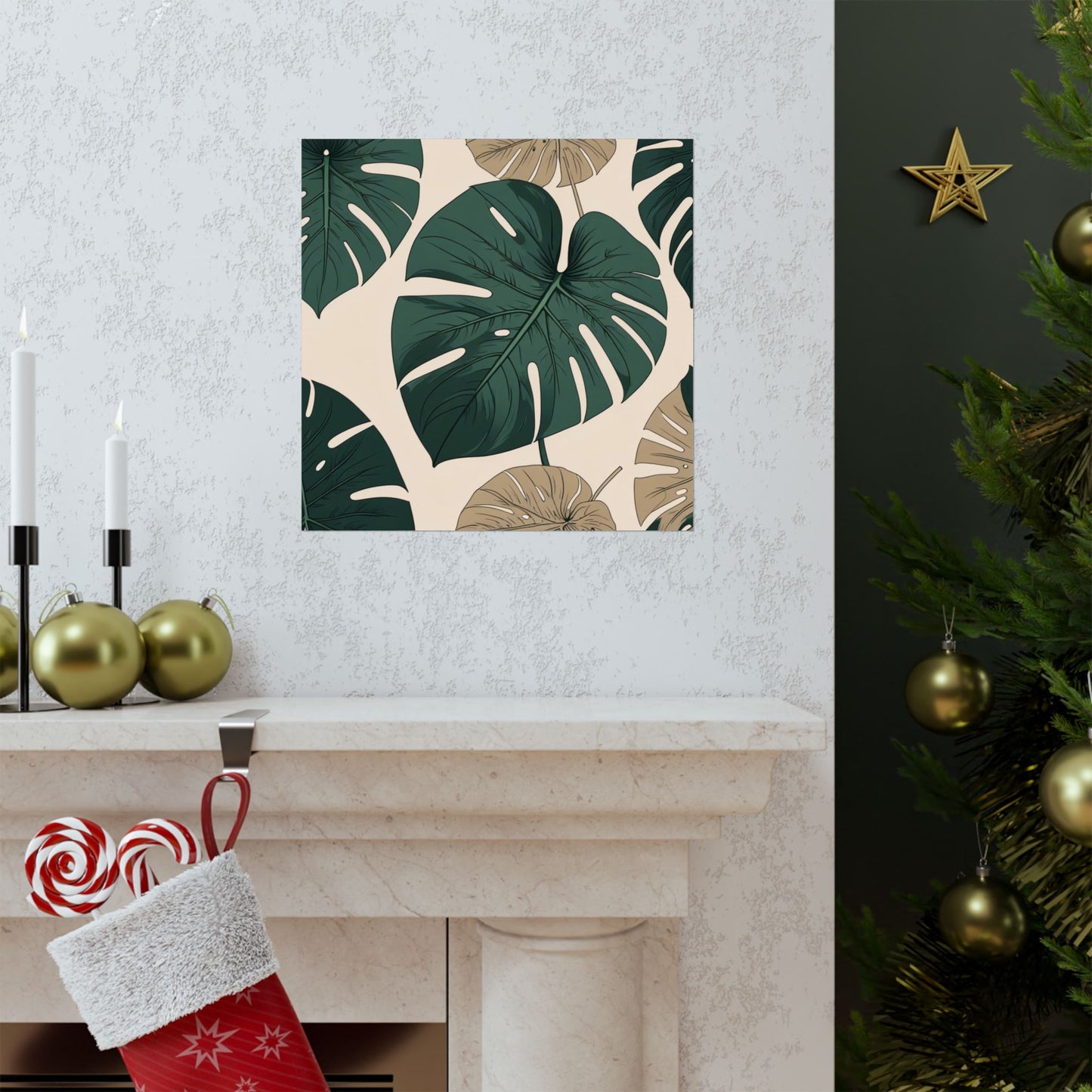 Poster - Tropical Leaf Wall Art, Boho Decor