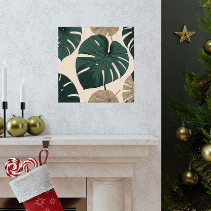 Poster - Tropical Leaf Wall Art, Boho Decor