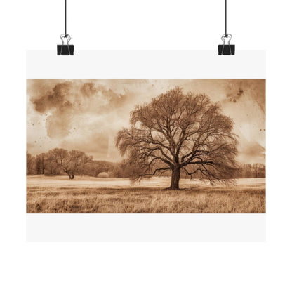 Digital download Rustic Nature Poster, Wall Decor, Earthy Aesthetic, Tree Art Print, Home Decoration, Nature Lover Gift