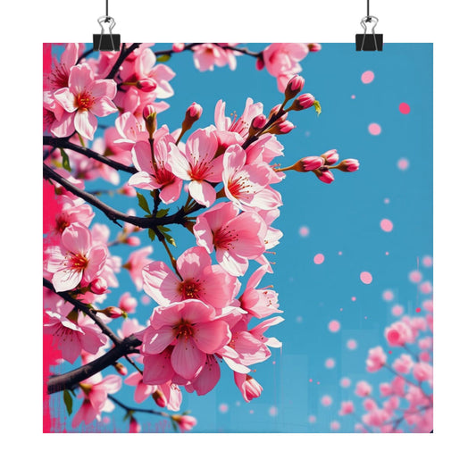 Pósteres mate de flor de cerezo: hermoso arte floral para pared, decoración primaveral, regalo para ella, estética del hogar, amante de la naturaleza