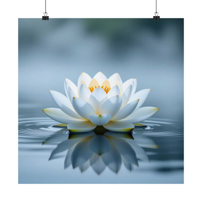 Elegante póster de nenúfar, arte mural botánico, decoración natural, decoración para salas de meditación, regalo para amantes de la naturaleza, estética del hogar.