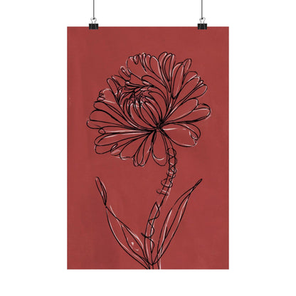Vertical Poster - Artistic Floral Modern Wall Art Decor
