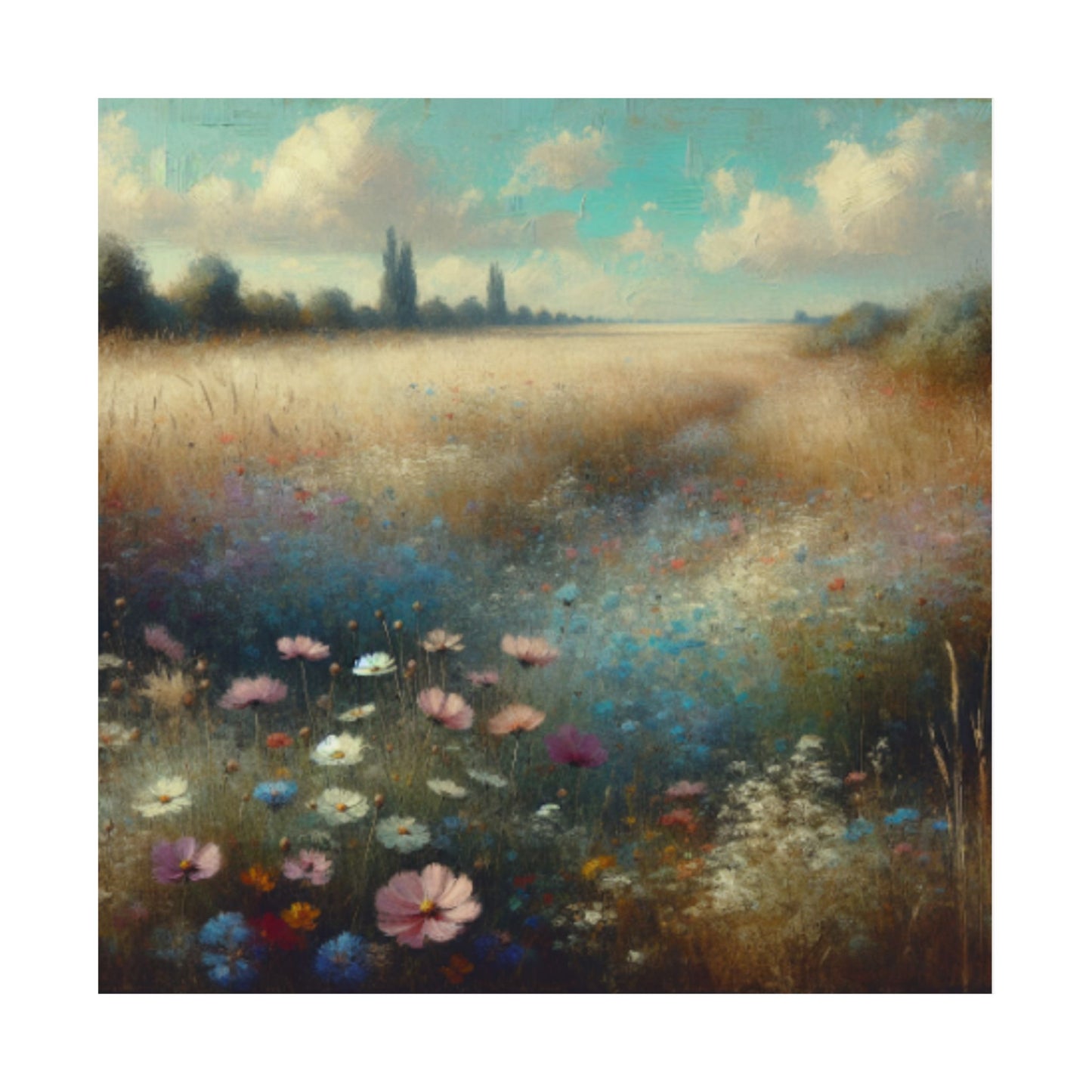 Digital download Serene Landscape Wall Art Print, Nature Decor, Floral Artwork, Home Decor, Gift for Nature Lovers, Spring Art Print