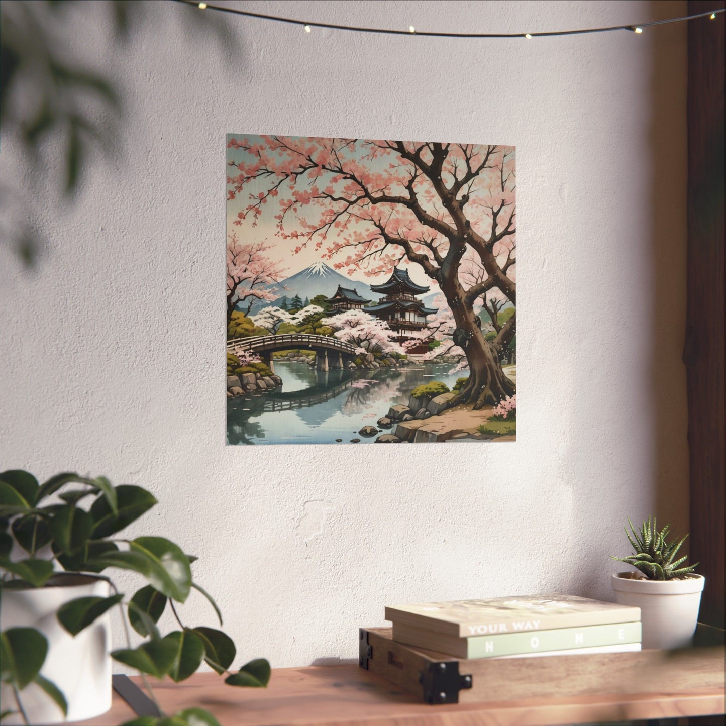 Descarga digital: elegantes pósteres mate: arte de cerezos en flor para decoración del hogar, estética japonesa, arte mural natural, regalo para amantes del arte.