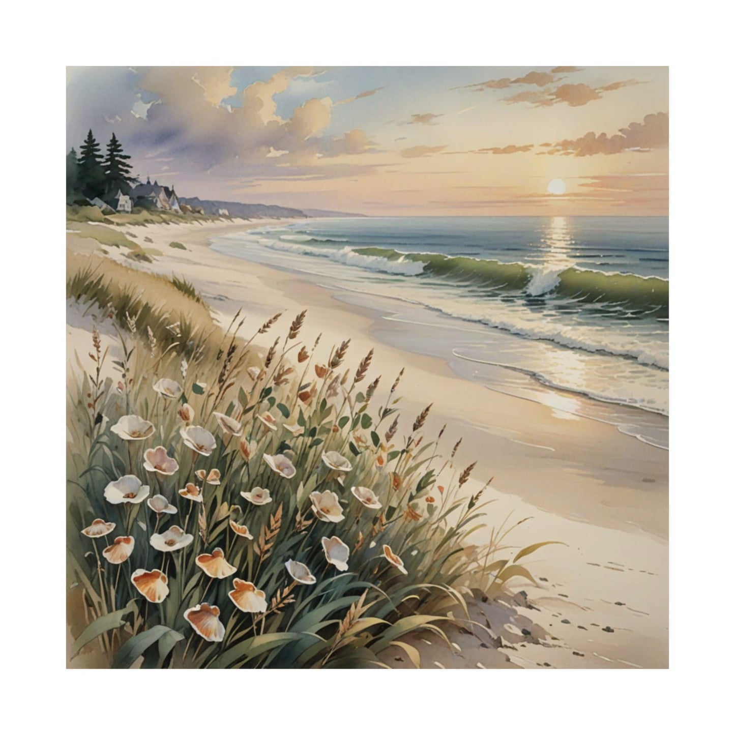 Téléchargement numérique : affiches mates « Sérénité côtière », décoration de plage, impression d'art nature, art mural, cadeau pour les amoureux de l'océan