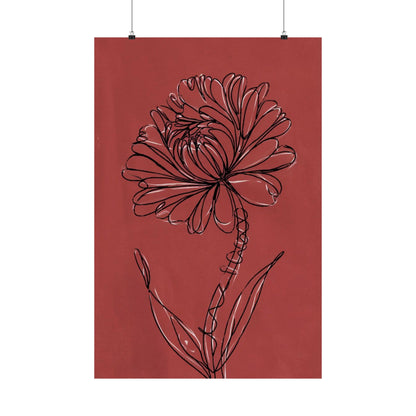 Vertical Poster - Artistic Floral Modern Wall Art Decor