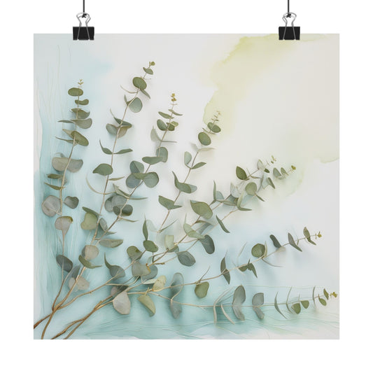 Téléchargement numérique : affiches mates d'eucalyptus, art mural élégant, décoration intérieure, impressions inspirées de la nature, cadeaux pour les amoureux des plantes, décoration botanique