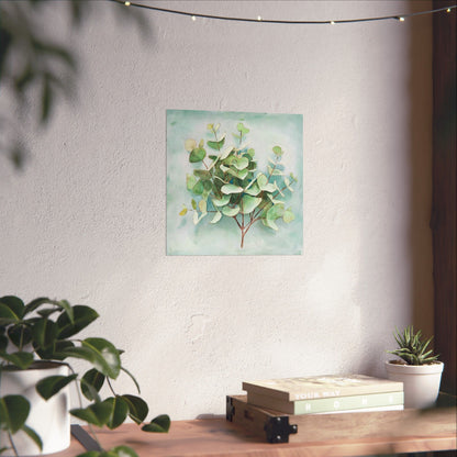 Digital download Eucalyptus Matte Vertical Poster, Botanical Wall Art, Greenery Home Decor, Nature Print, Gift for Plant Lovers