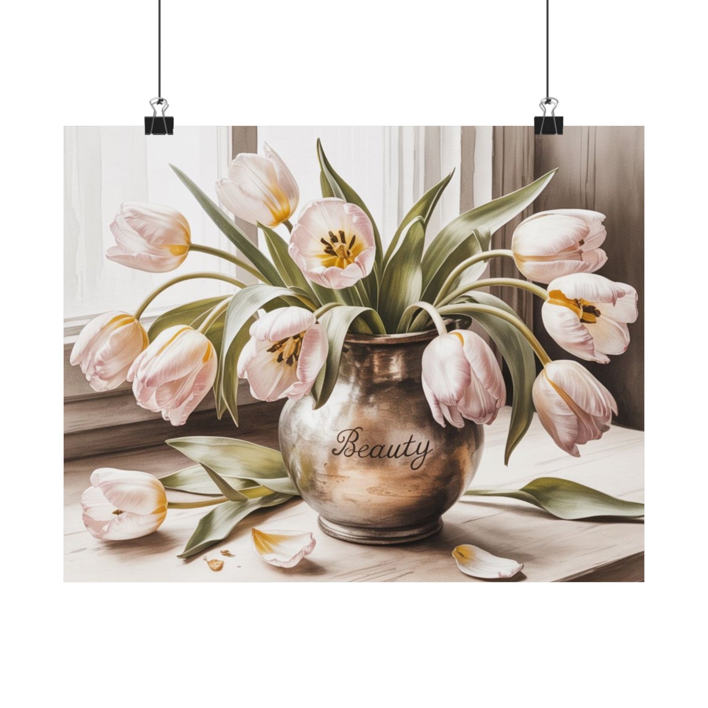 Digital download antique Tulips Poster