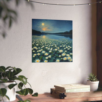 Póster de naturaleza serena, decoración del hogar, arte mural relajante, regalo para amantes de la naturaleza, decoración para espacios de meditación, impresiones de paisajes florales
