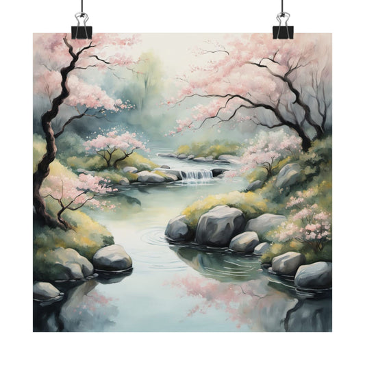 Poster Japanese Zen Garden Wall Decor