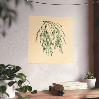 Poster - Willow Leaves Design