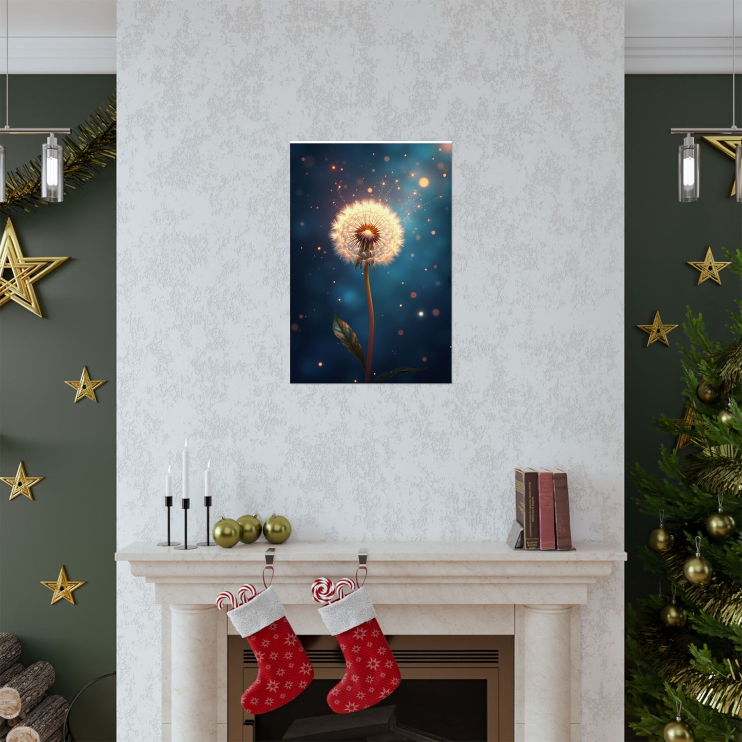 Digital download Dandelion Dream Matte Poster, Inspirational Wall Art, Home Decor, Nature Print, Gift for Her, Boho Wall Art