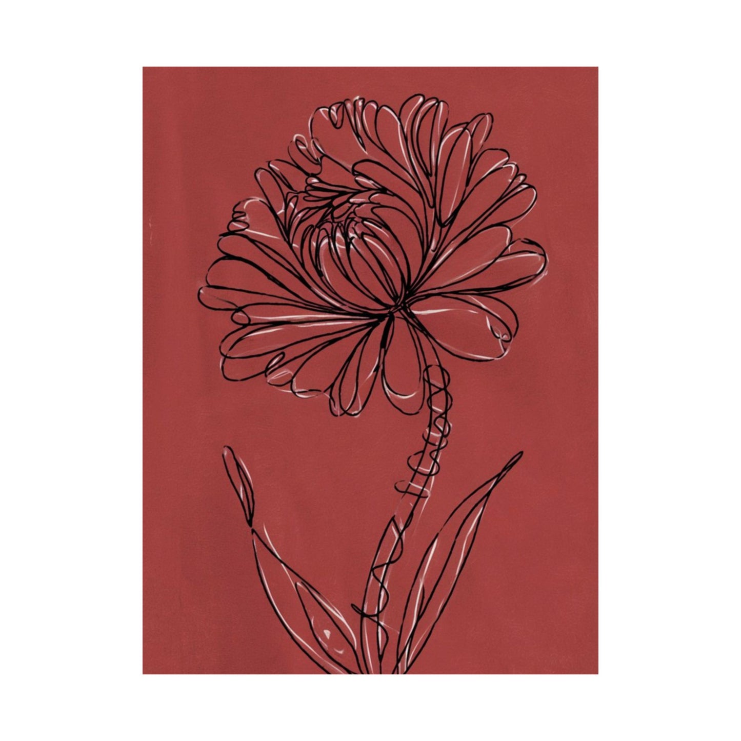 Vertical Poster - Artistic Floral Modern Wall Art Decor
