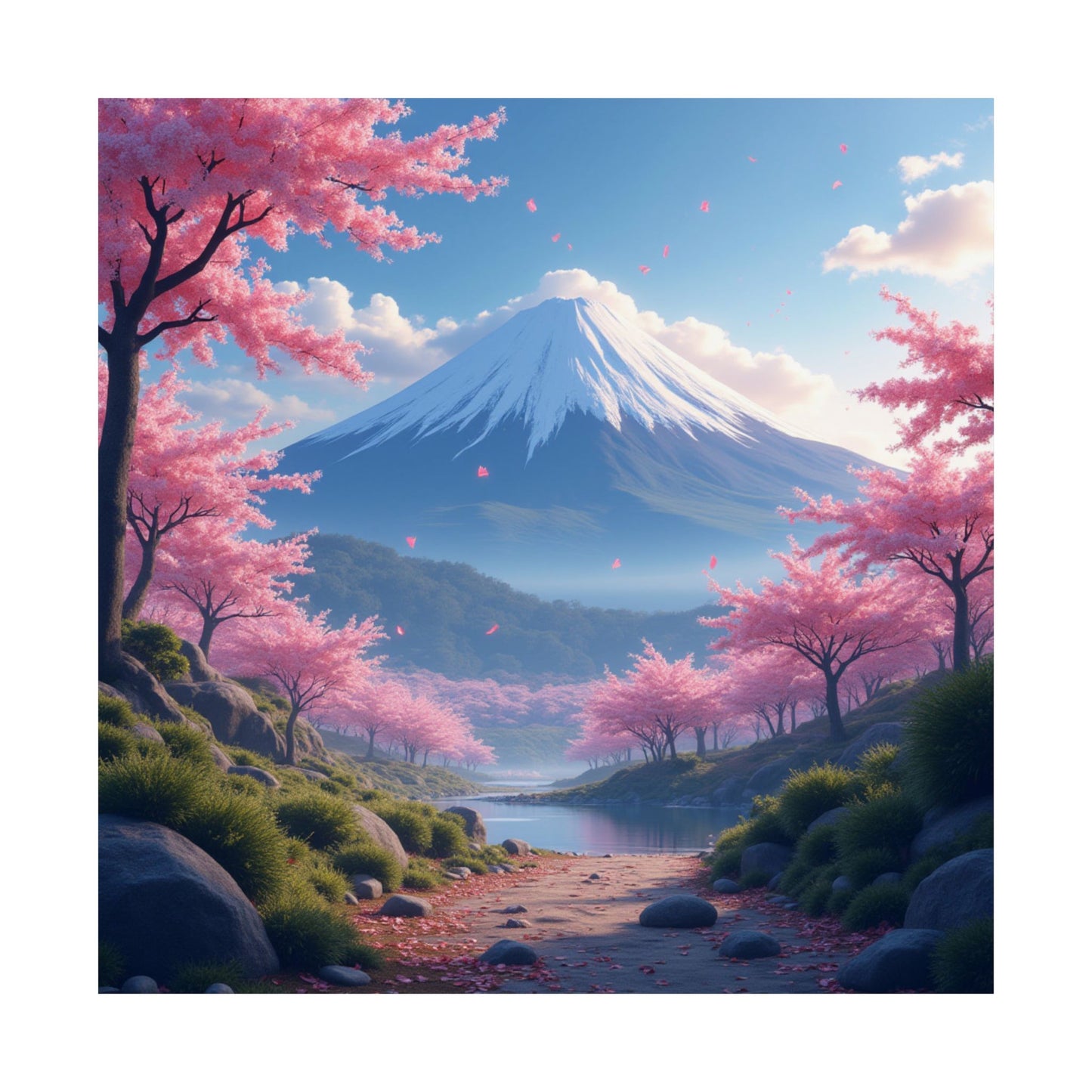 Descarga digital: Pósteres mate escénicos, arte mural natural, impresiones de flores de cerezo japonesas, decoración del hogar, regalo para amantes de la naturaleza.