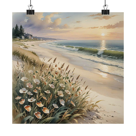 Téléchargement numérique : affiches mates « Sérénité côtière », décoration de plage, impression d'art nature, art mural, cadeau pour les amoureux de l'océan