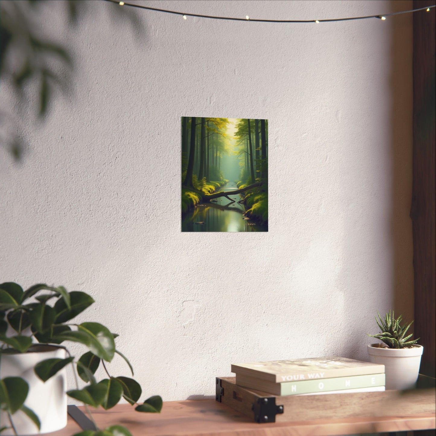Digital download Vertical Posters - Green Forest at Dawn