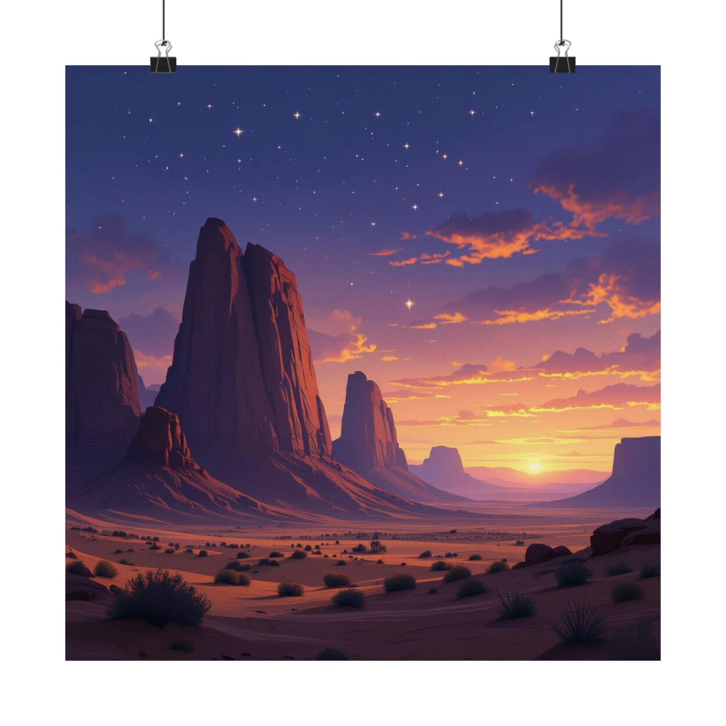 Digital download Poster - Desert Sunset Print