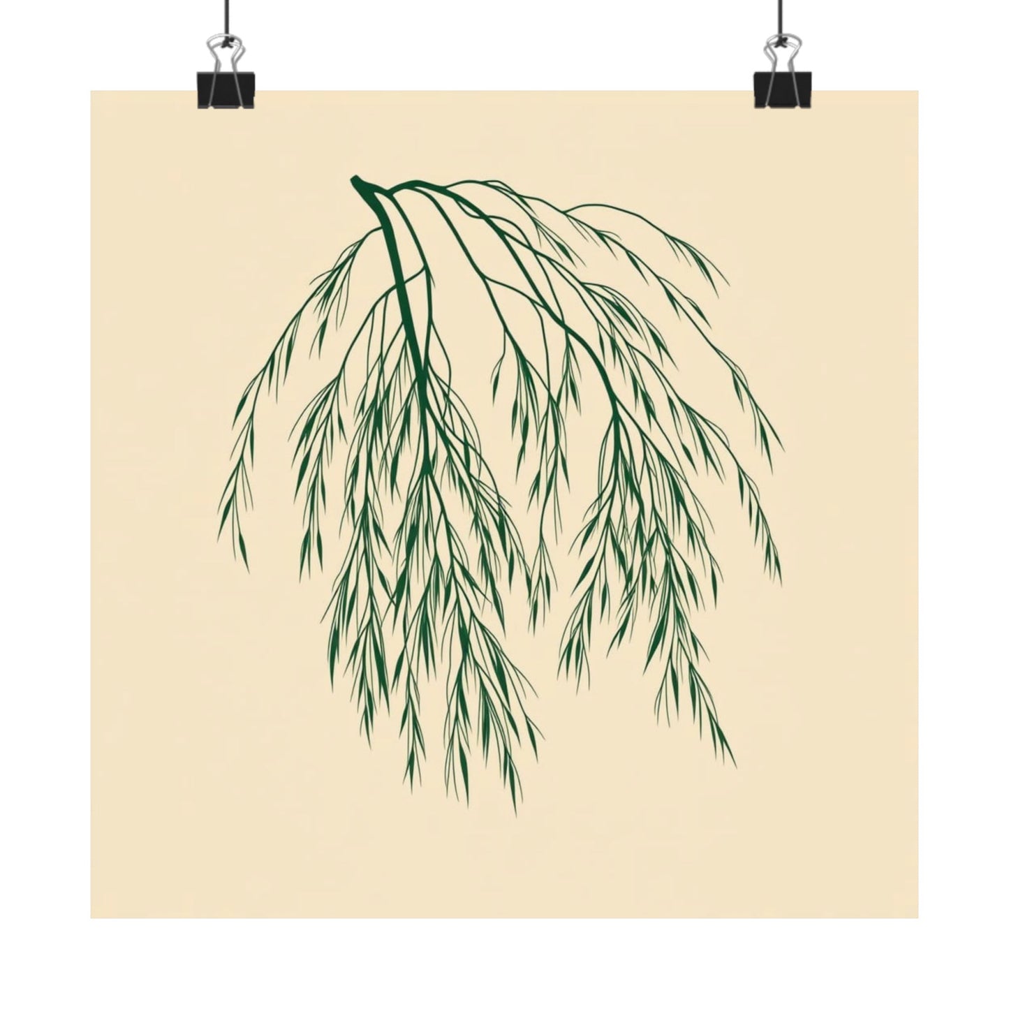 Poster - Willow Leaves Design
