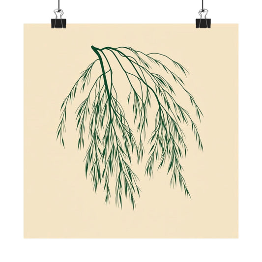 Digital download Poster - Willow Leaves Design