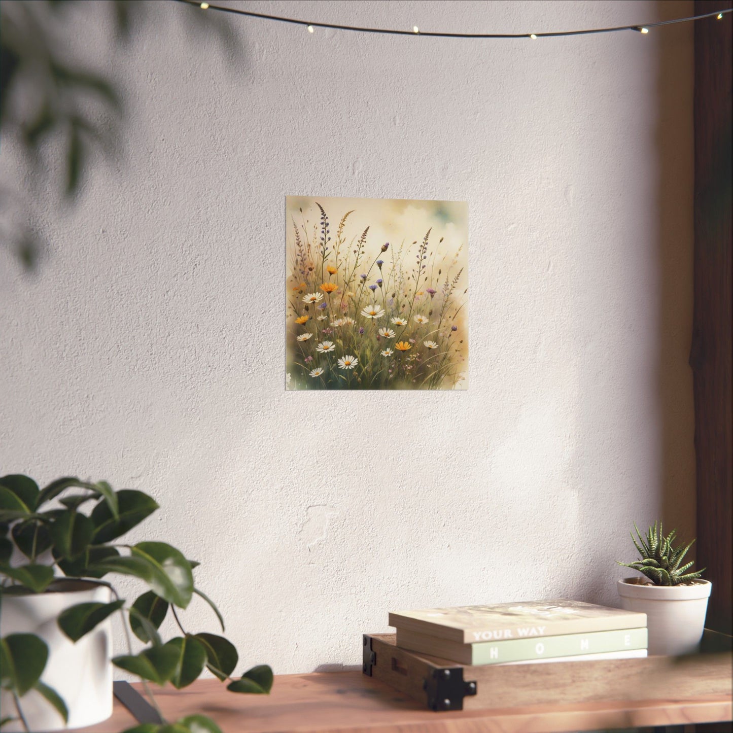 Descarga digital: Póster de naturaleza serena, arte mural floral, decoración de olivar, impresión botánica, estética del hogar, decoración de sala de estar.