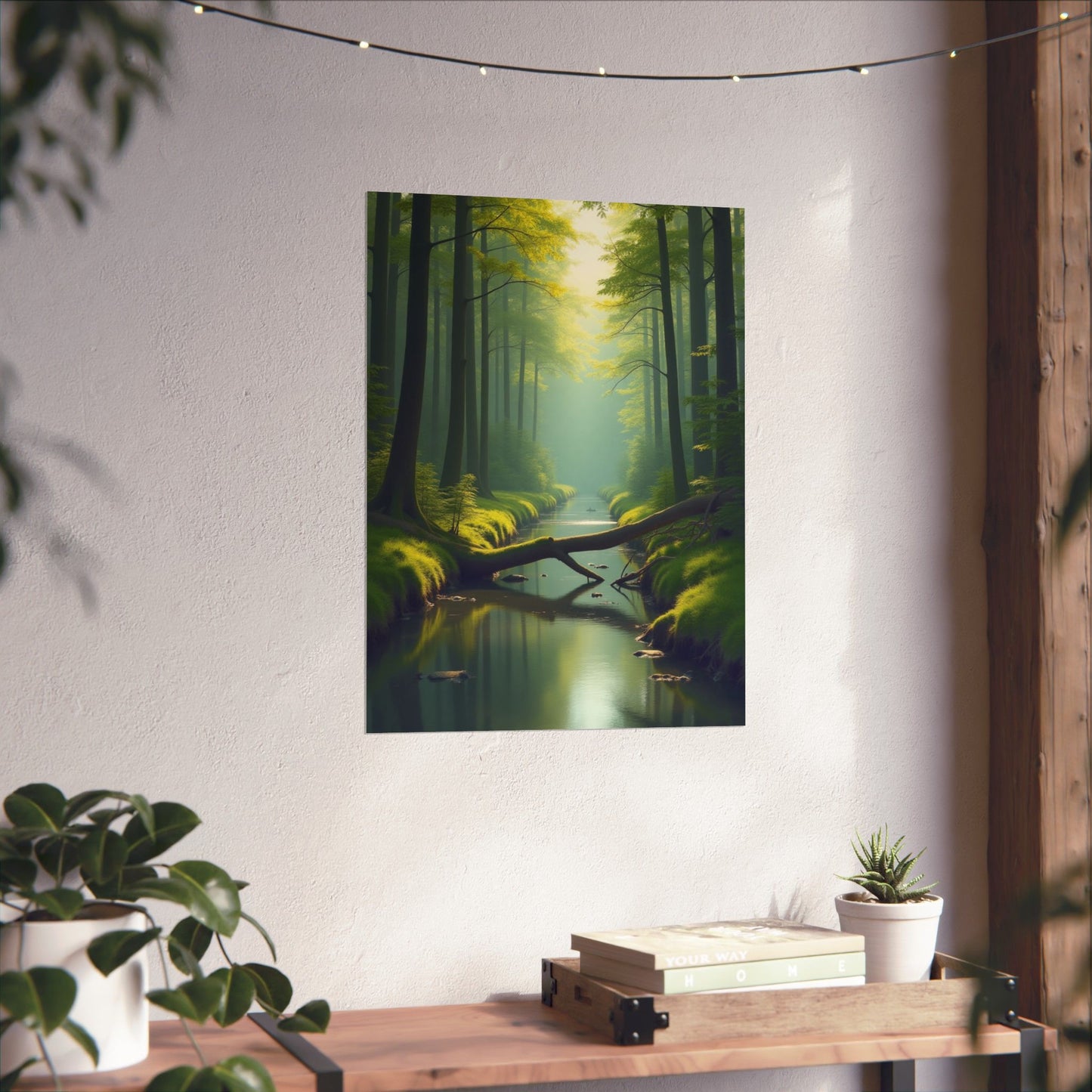 Digital download Vertical Posters - Green Forest at Dawn