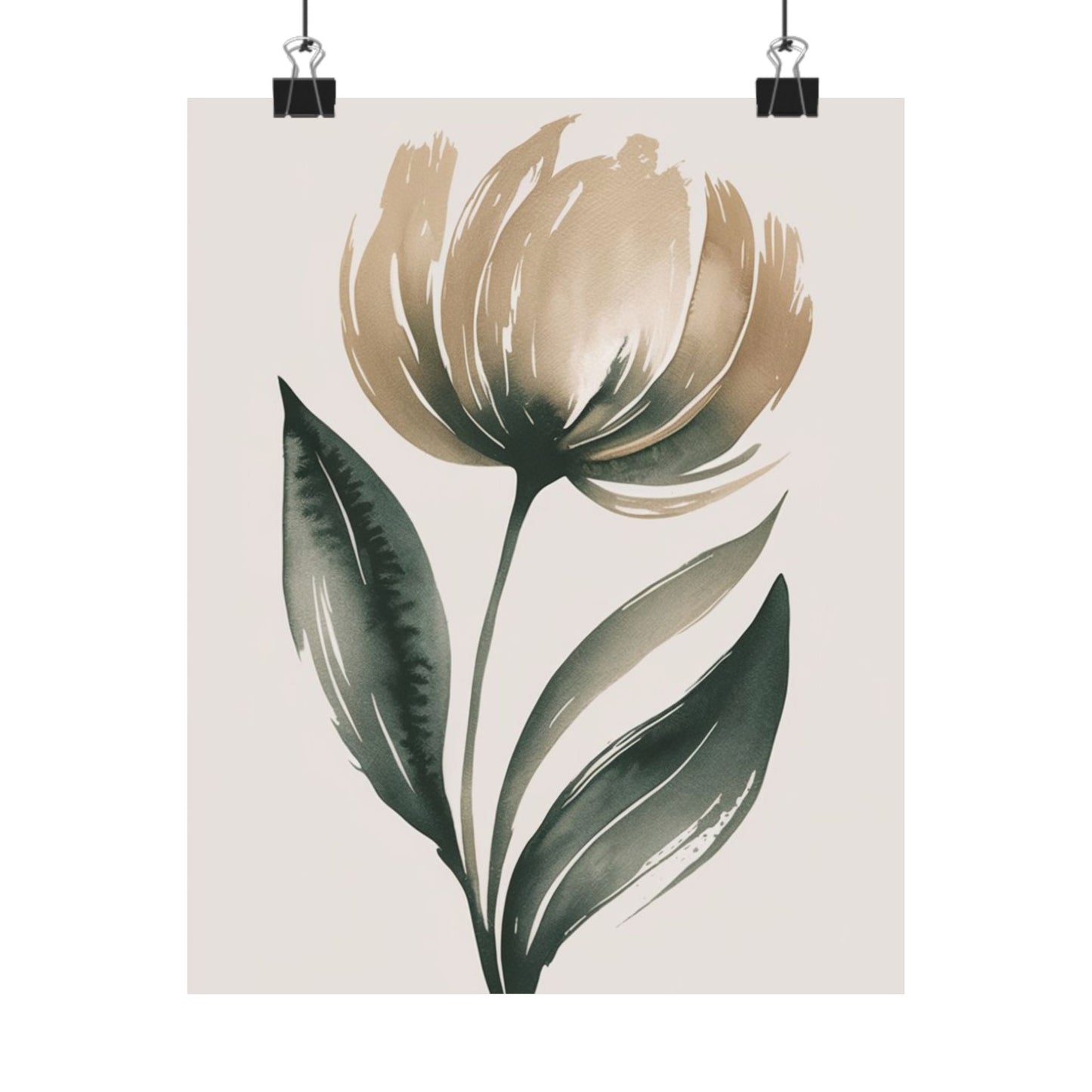 Téléchargement numérique : affiche florale élégante et mate, art mural minimaliste, décoration d'intérieur, cadeau pour elle, art mural de bureau, art inspiré de la nature