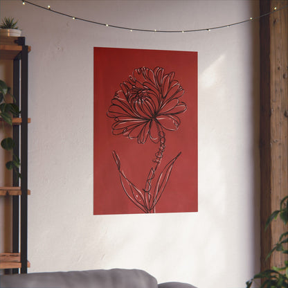Vertical Poster - Artistic Floral Modern Wall Art Decor