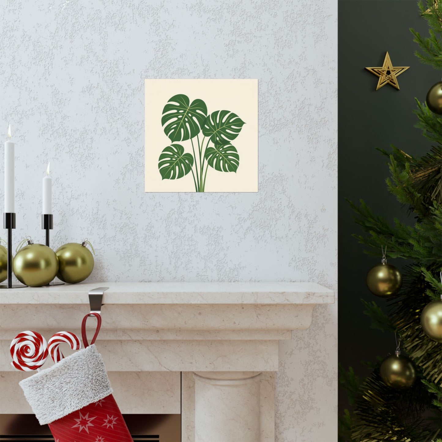 Digital download Poster Monstera Leaf Design