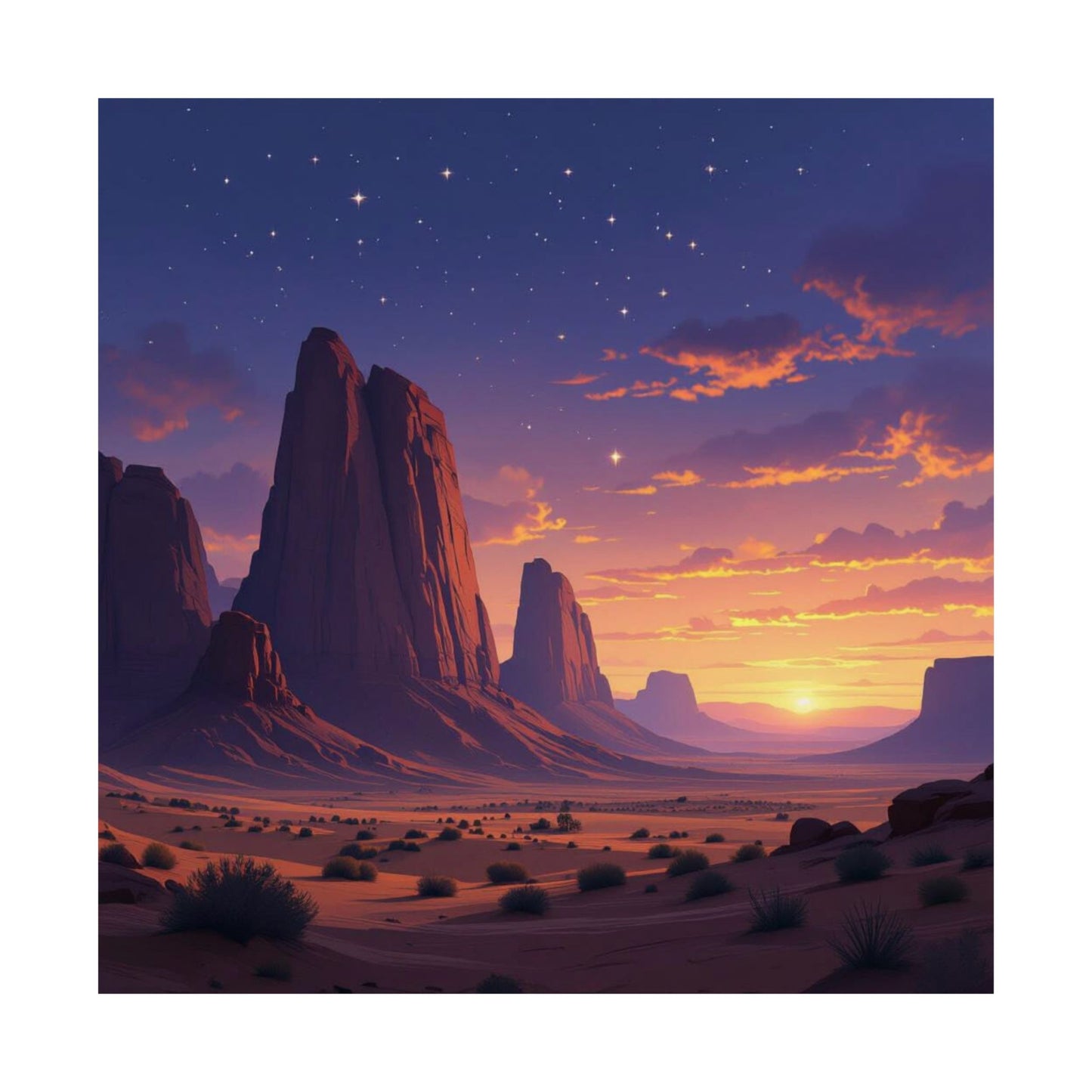 Digital download Poster - Desert Sunset Print