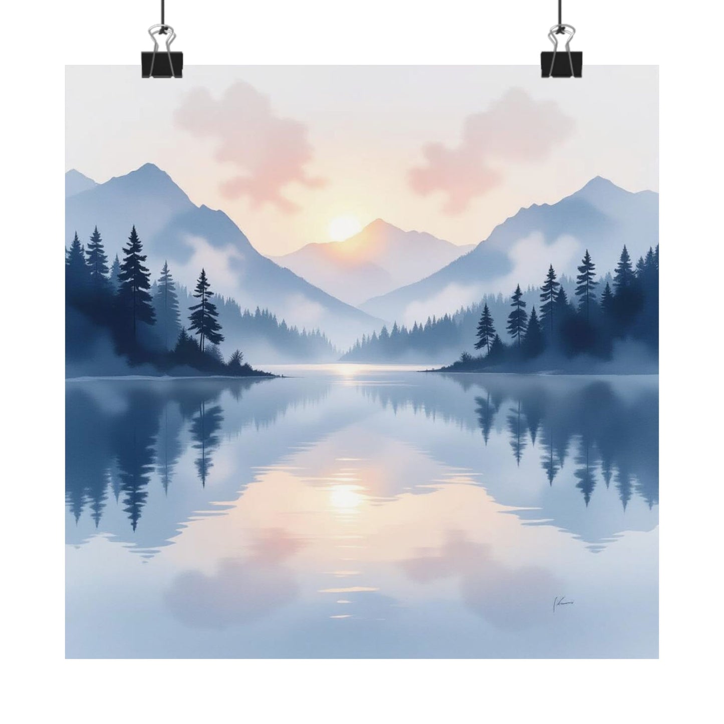 Serene Landscape Posters, Matte Art Prints for Home Decor, Nature Wall Art, Gift for Nature Lovers, Cozy Living Room Decor