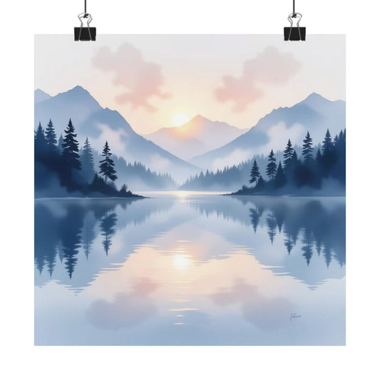 Serene Landscape Posters, Matte Art Prints for Home Decor, Nature Wall Art, Gift for Nature Lovers, Cozy Living Room Decor