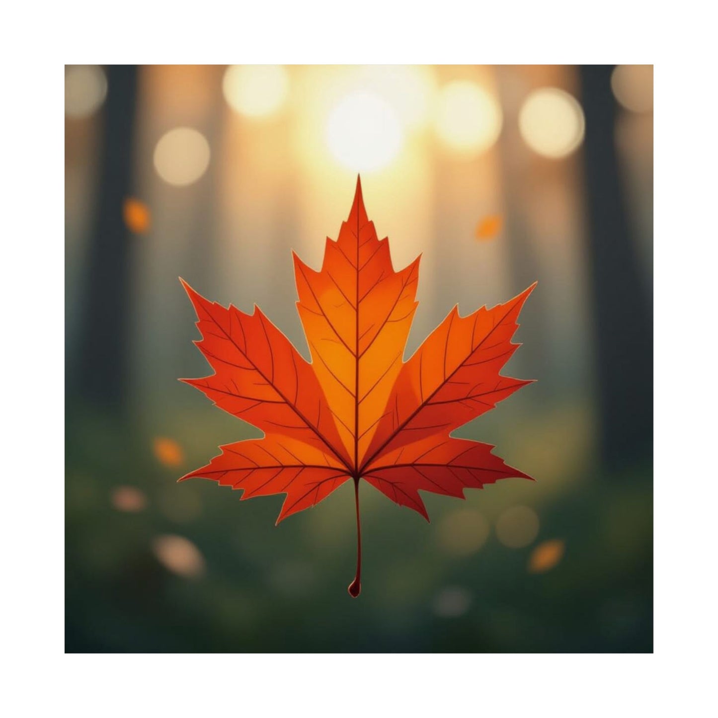 Digital download Poster Maple Leaf Design